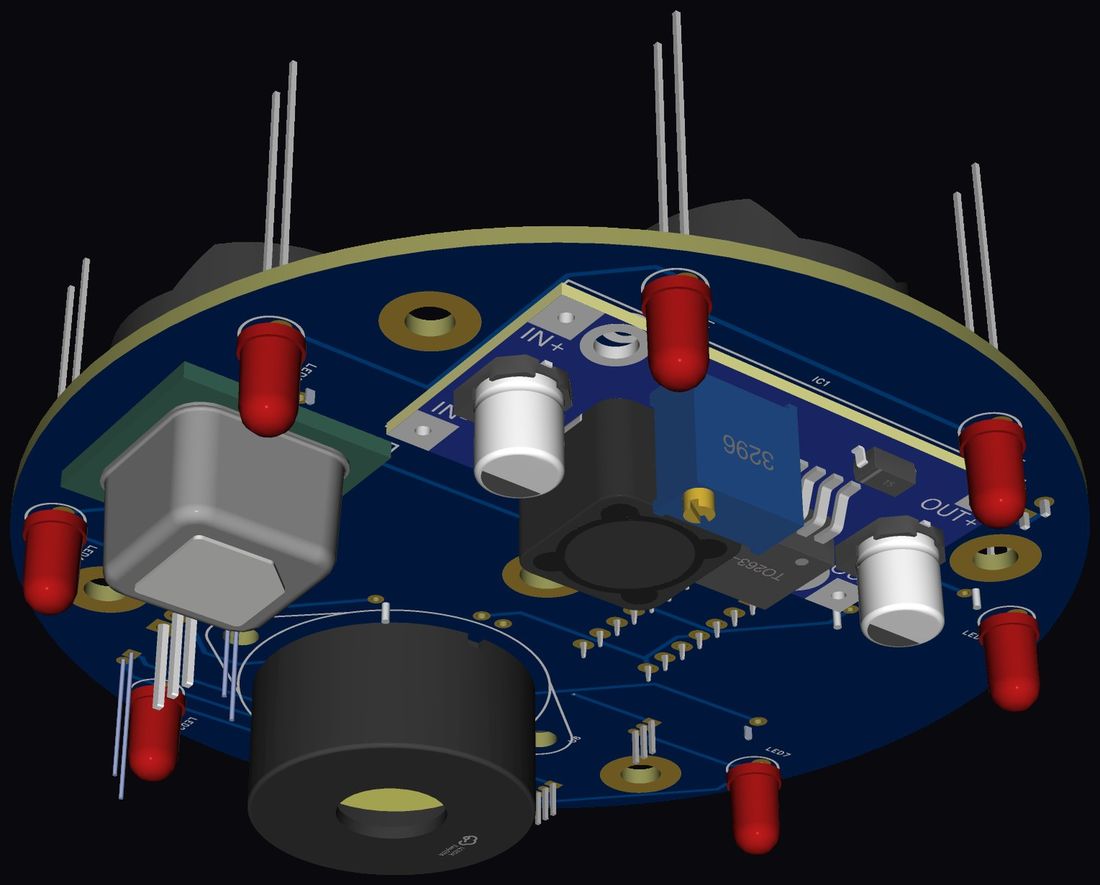 Audio beacon board — recovery buzzer and indicator ring