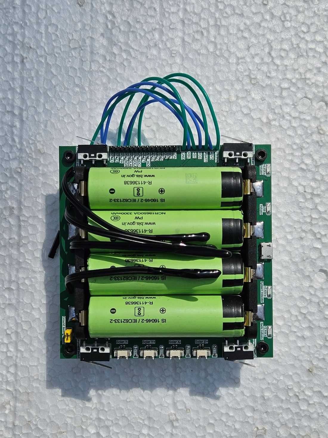 Fabricated and fully functional Electrical Power System (EPS) developed for the 1U CubeSat