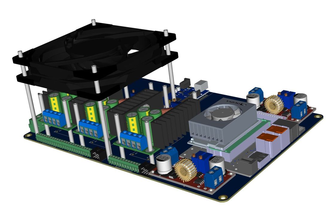 Main control board — NVIDIA Jetson Orin NX, multi-rail power and cooling