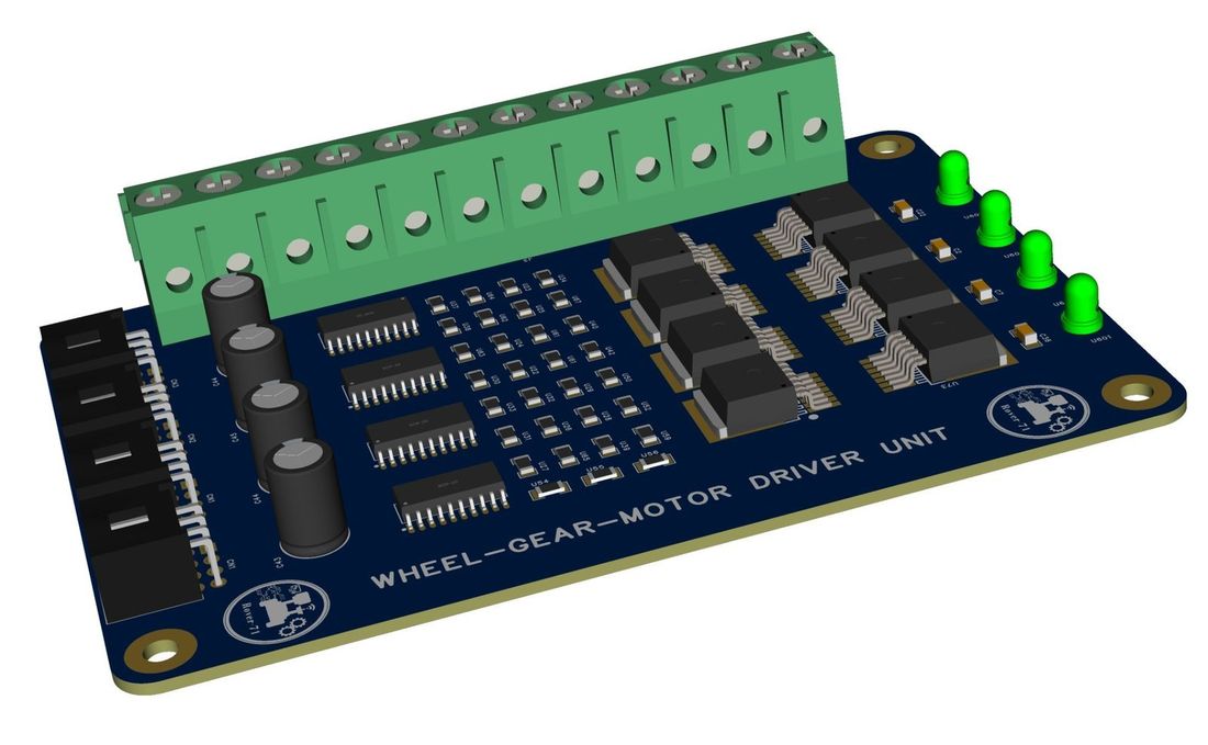 Wheel-gear motor driver unit — BTS7960 high-current stage